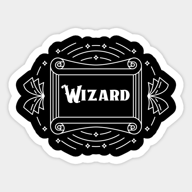 DnD Wizard - Dark Sticker by banditotees